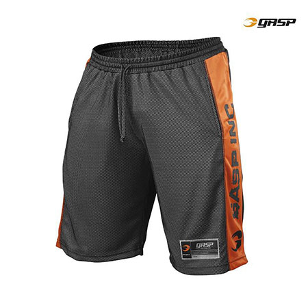 GASP No1 Mesh Shorts - Black/Flame