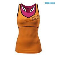 Better Bodies 2-Layer Logo Top - Bright Orange