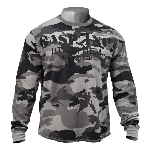 GASP Thermal Gym Sweater - Tactical Camo Detail 1