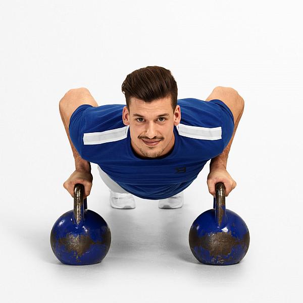 Better Bodies Varick Tee - Royal Blue Detail 1