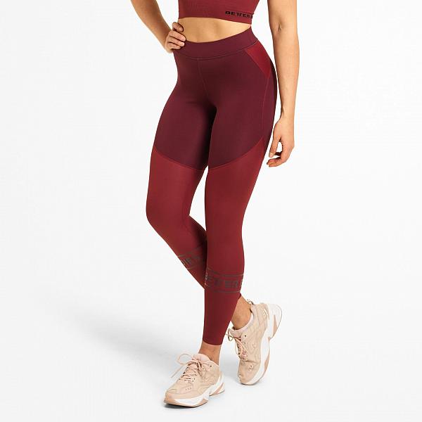 Better Bodies Chrystie Shiny Tights - Maroon Detail 2