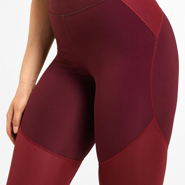 Better Bodies Chrystie Shiny Tights - Maroon Detail 3