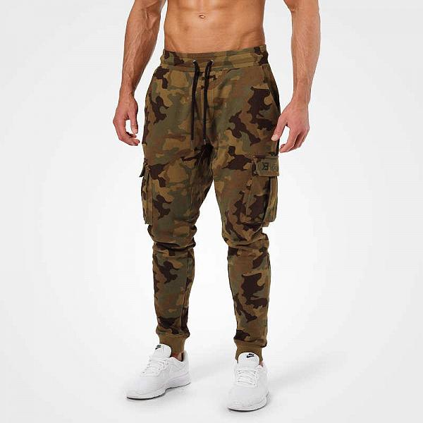 Better Bodies Bronx Cargo Sweatpants - Military Camo Detail 1