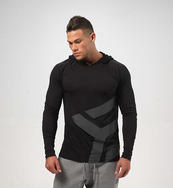 Better Bodies Astor L/S Hoodie - Black Detail 1