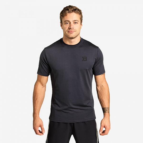 Better Bodies Essex Stripe Tee - Graphite Melange Detail 1