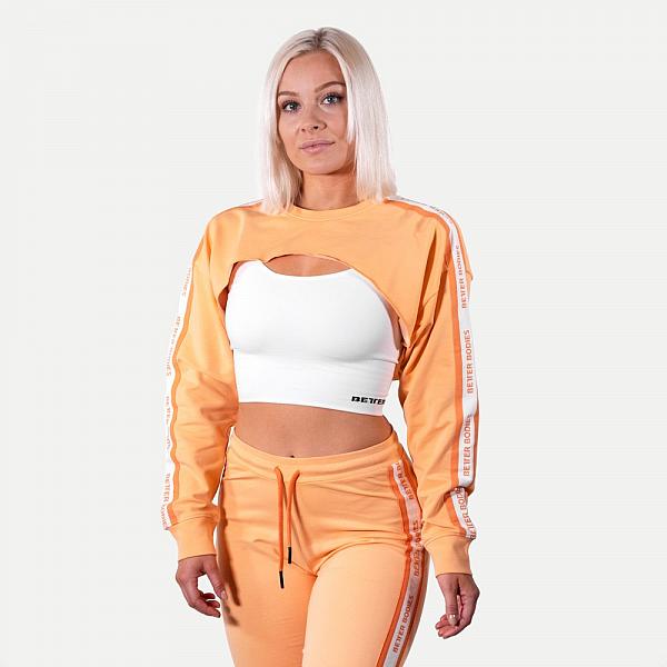 Better Bodies Chrystie Cropped Longsleeve - Light Orange Detail 1