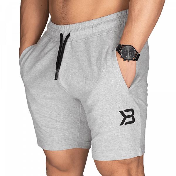 Better Bodies Tapered Sweatshorts - Light Grey Melange Detail 4