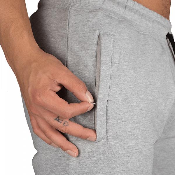 Better Bodies Tapered Sweatshorts - Light Grey Melange Detail 5