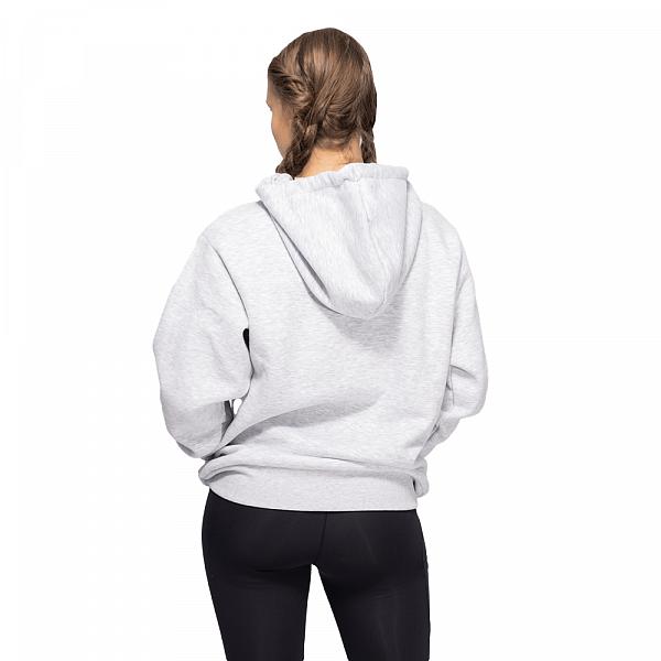 Better Bodies Logo Hoodie - Light Grey Melange (Unisex) Detail 3