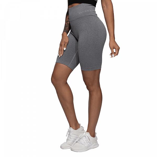 Better Bodies Rib Seamless Shorts - Grey Melange Detail 2