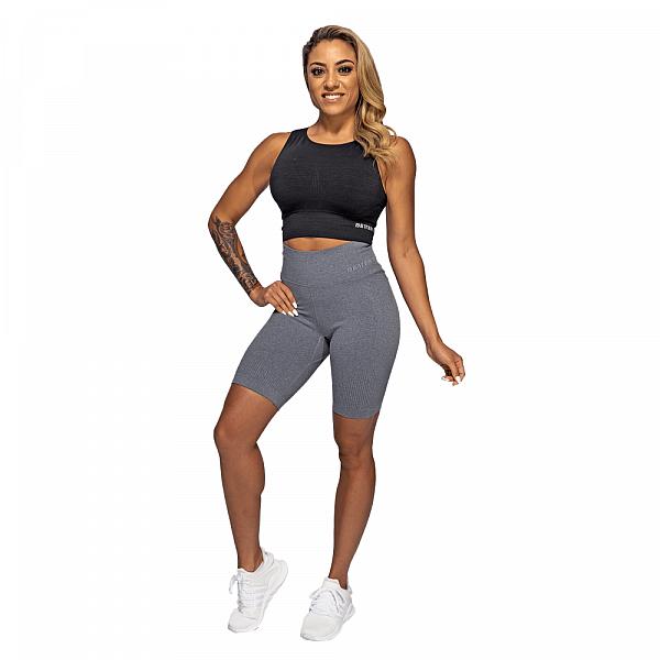 Better Bodies Rib Seamless Shorts - Grey Melange Detail 6