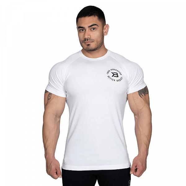 Better Bodies Gym Tapered Tee - White Detail 1