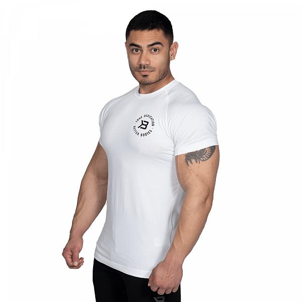 Better Bodies Gym Tapered Tee - White Detail 2