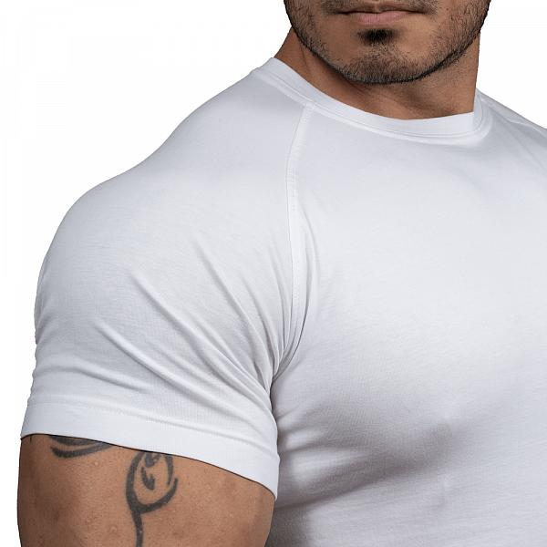 Better Bodies Gym Tapered Tee - White Detail 4