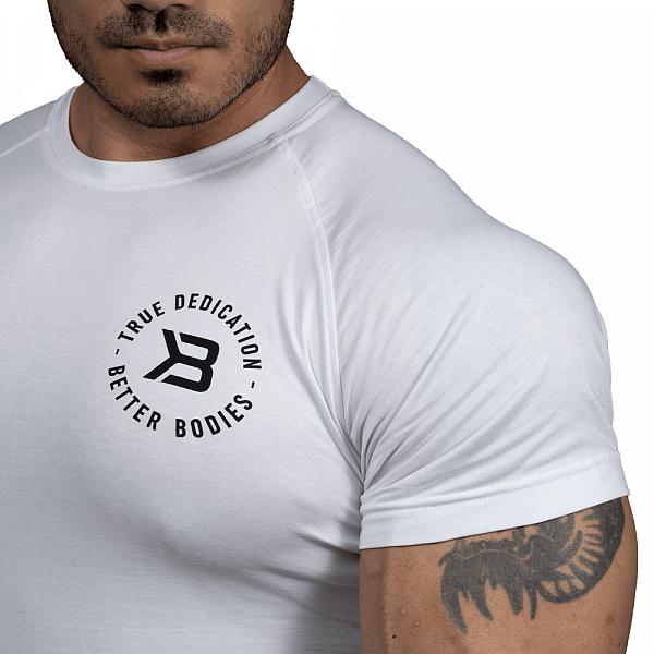 Better Bodies Gym Tapered Tee - White Detail 5