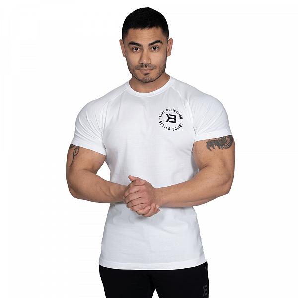 Better Bodies Gym Tapered Tee - White Detail 6