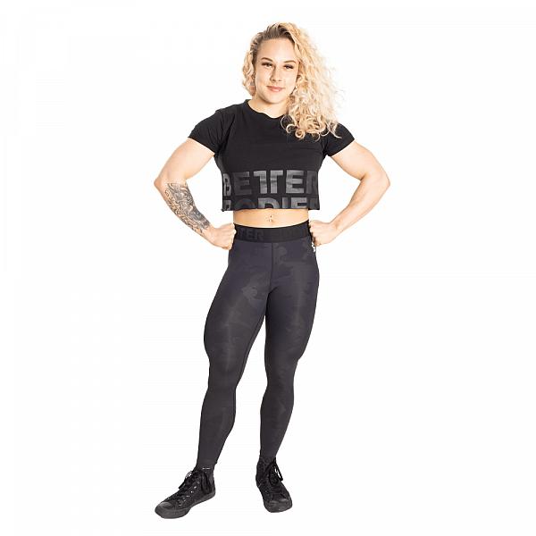 Better Bodies Astoria Cropped Tee - Black Detail 6