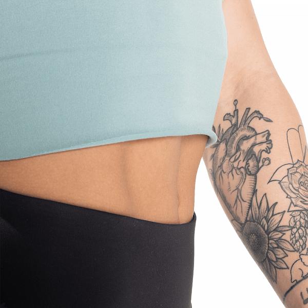 Better Bodies Performance Crop Halter - Teal Green Detail 4