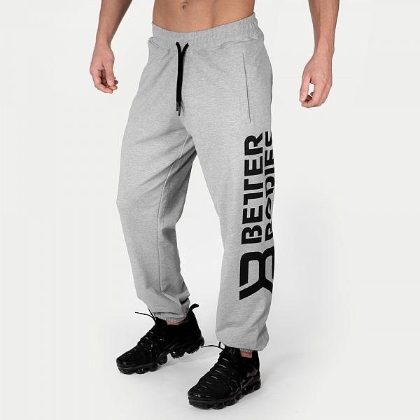 Better Bodies Stanton Sweatpants - Light Grey Melange Detail 1