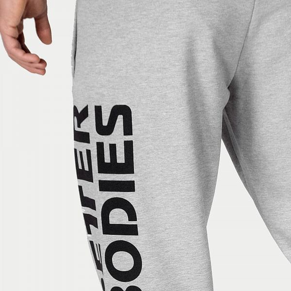 Better Bodies Stanton Sweatpants - Light Grey Melange Detail 4