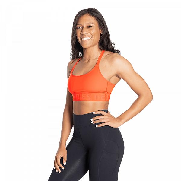 Better Bodies Gym Sports Bra - Sunset Red Detail 3
