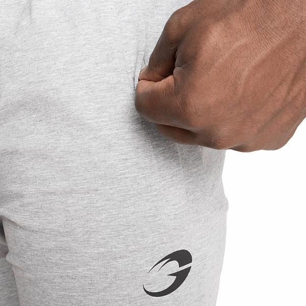 GASP Tapered Sweatshorts - Light Grey Melange Detail 4