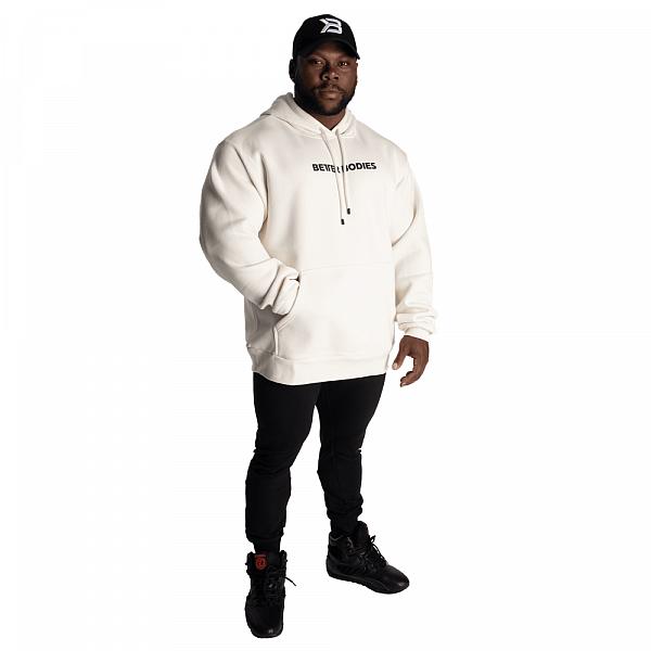 Better Bodies Logo Hoodie - Off White - Unisex Detail 4
