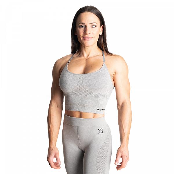 Better Bodies Astoria Seamless Bra - Light Grey Melange Detail 1
