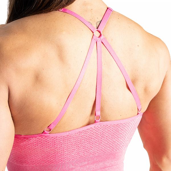 Better Bodies Astoria Seamless Bra - Hotpink Melange Detail 5