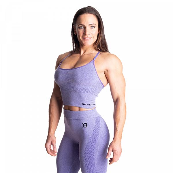 Better Bodies Astoria Seamless Bra - Athletic Purple Melange Detail 2