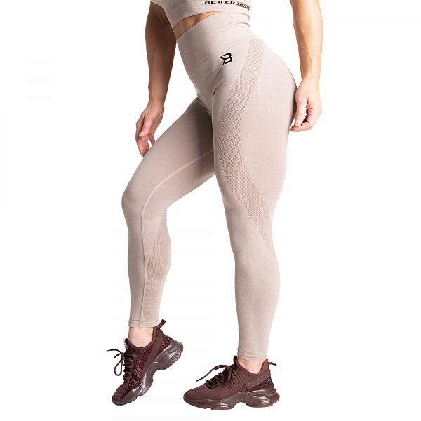 Better Bodies Rockaway Leggings - Warm Sand Melange Detail 3