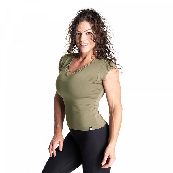 Better Bodies Raw Energy Tee - Washed Green Detail 3