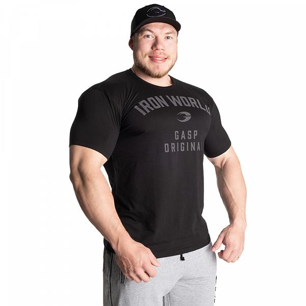 GASP Atlas Tee - Black Iron World Detail 3