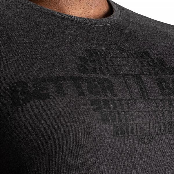 Better Bodies Recruit Tee - Dark Grey Melange Detail 4
