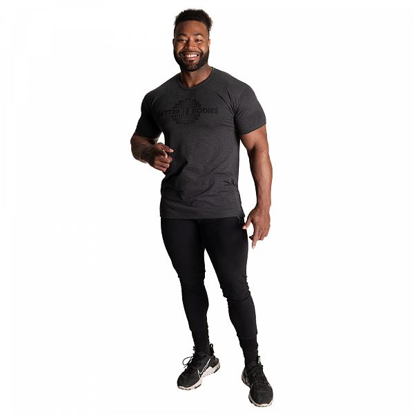 Better Bodies Recruit Tee - Dark Grey Melange Detail 5