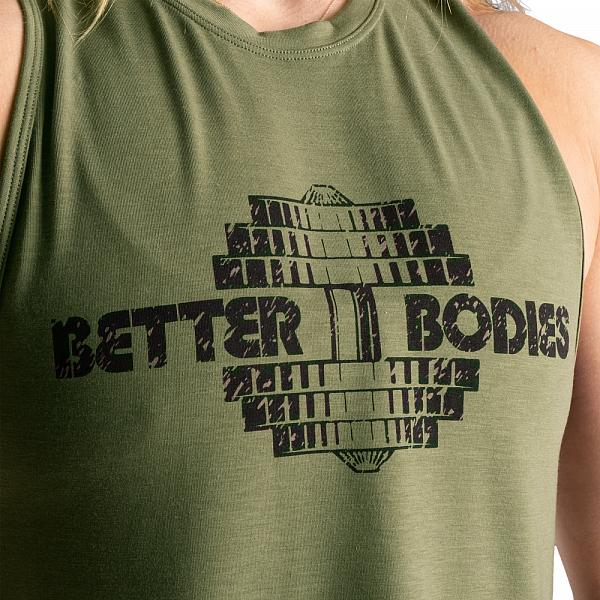 Better Bodies Empire Loose Racerback - Washed Green Detail 4