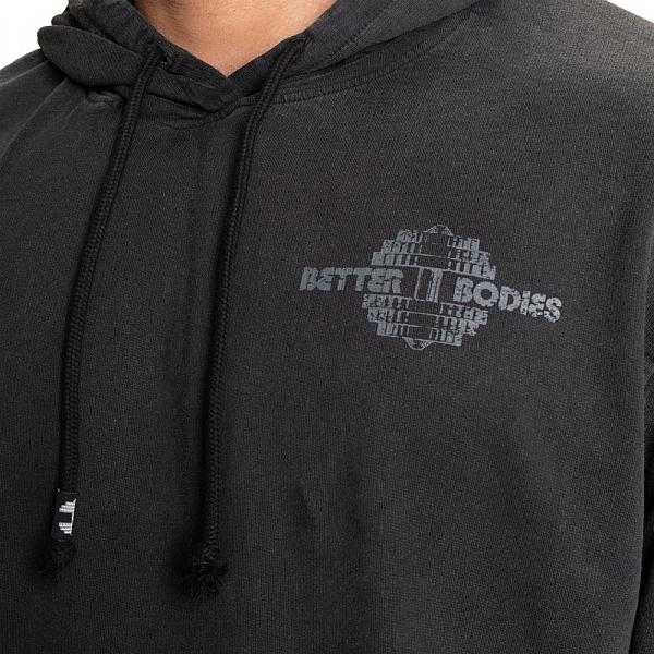 Better Bodies Washed Hoodie - Acid Black Detail 4