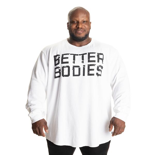 Better Bodies Thermal Sweater - White Detail 1