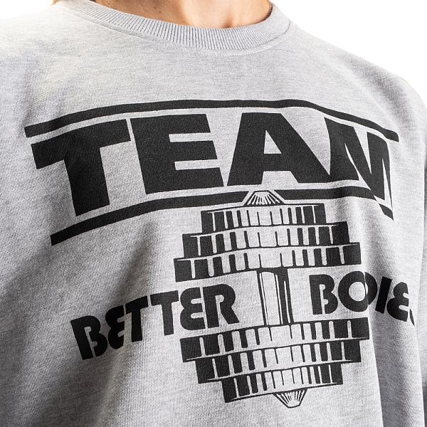 Better Bodies Highbridge Sweater - Grey Melange Detail 4