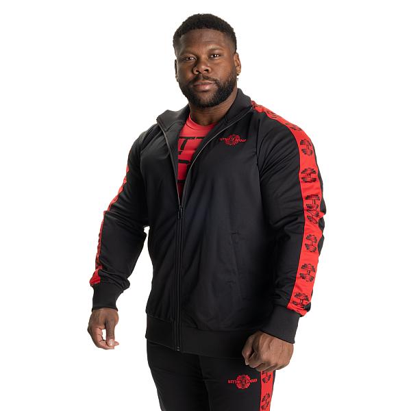 Better Bodies Bronx Track Jacket - Black/Red Detail 1