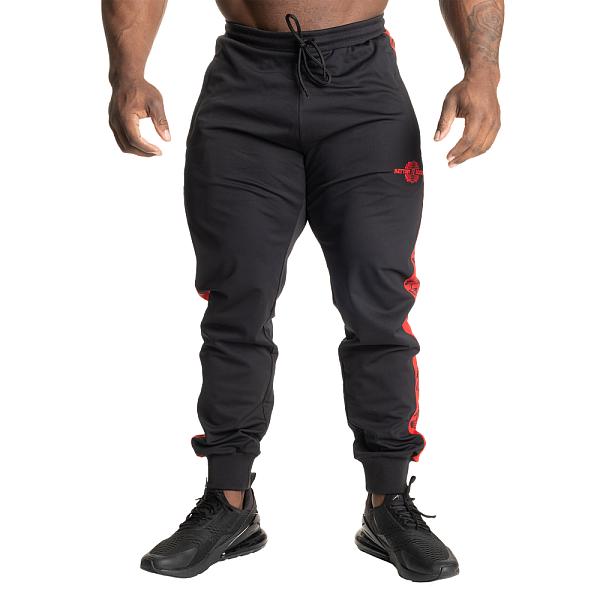 Better Bodies Bronx Track Pants - Black/Red Detail 3