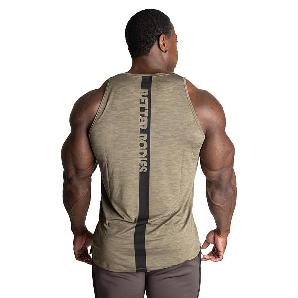 Better Bodies Essex Stripe Tank - Washed Green Melange Detail 2