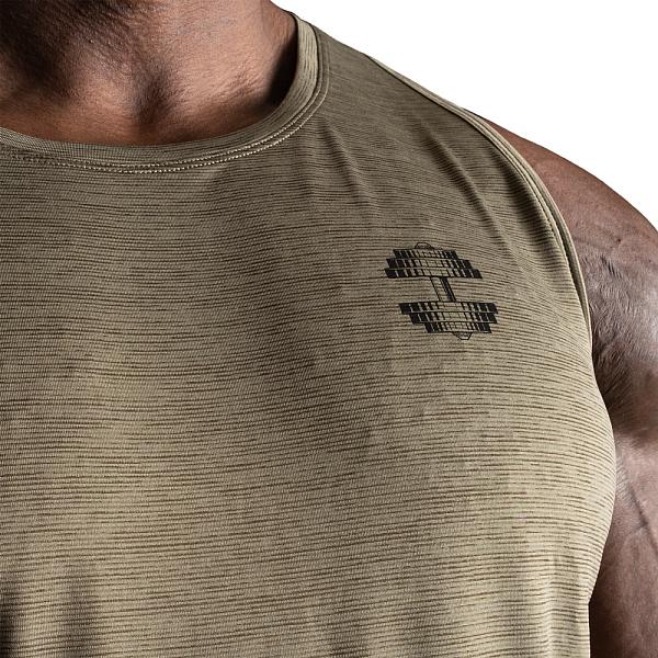 Better Bodies Essex Stripe Tank - Washed Green Melange Detail 4