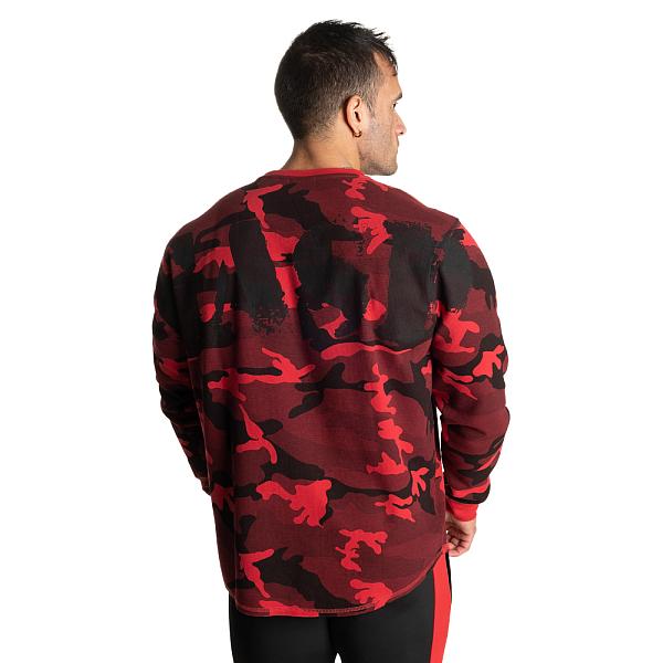 GASP Thermal Logo Sweater - Red Camo Detail 2