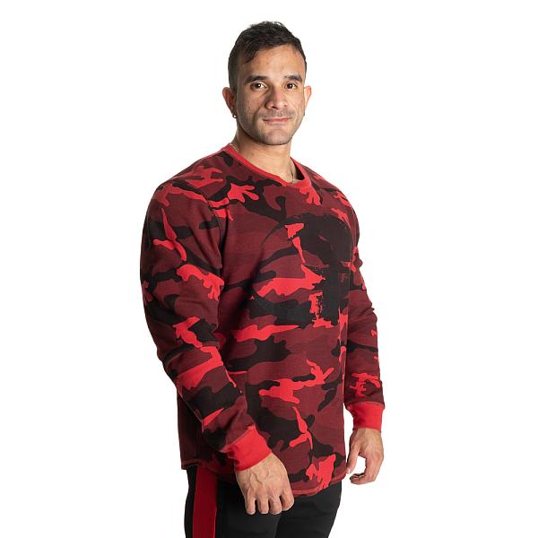 GASP Thermal Logo Sweater - Red Camo Detail 3