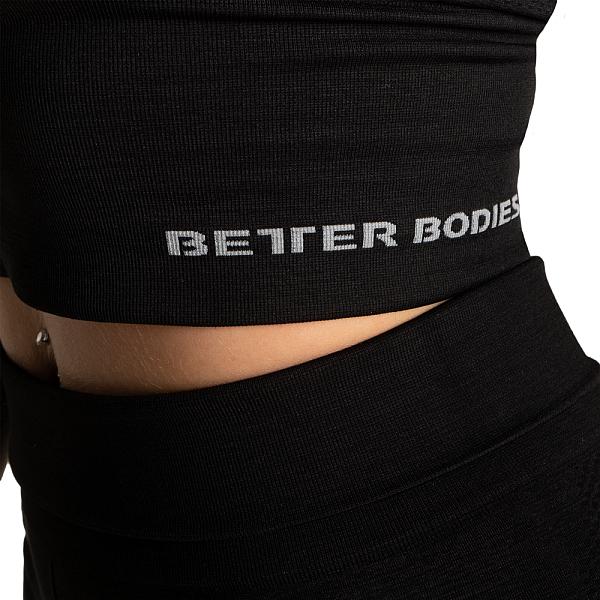 Better Bodies Astoria Seamless Bra - Black Melange Detail 4