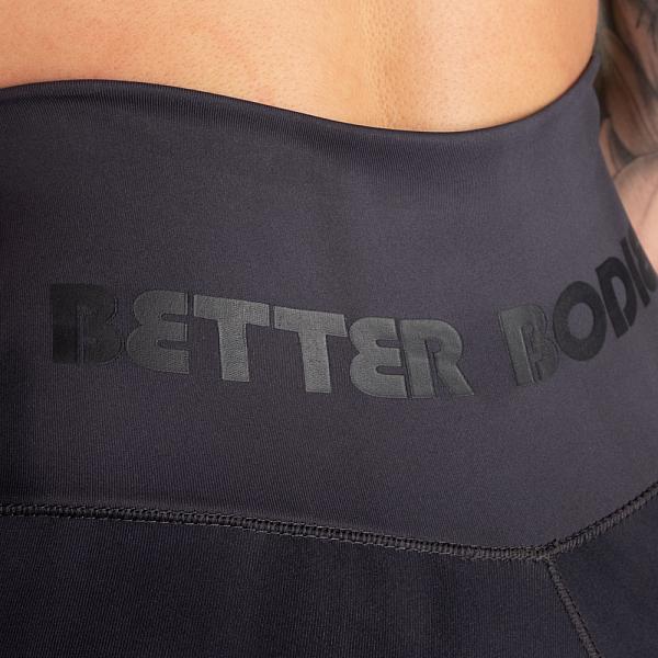 Better Bodies High Waist Leggings - Dark Grey Grunge Detail 5