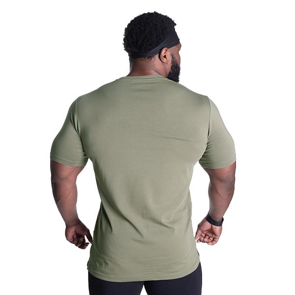 Better Bodies Essential Tapered Tee - Washed Green Detail 2