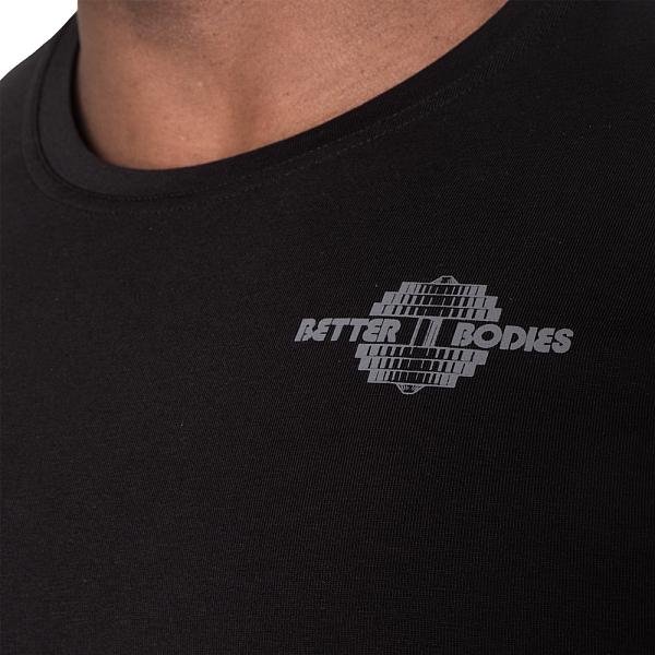 Better Bodies Essential Tapered Tee - Black Detail 4