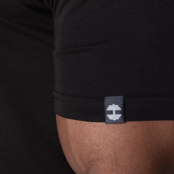 Better Bodies Essential Tapered Tee - Black Detail 5